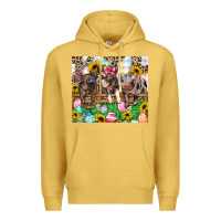 Antique Gold easter farm animals Happy Easter Day Premium Hoodie - CowGirlArtShop