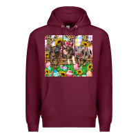Burgundy easter farm animals Happy Easter Day Premium Hoodie - CowGirlArtShop