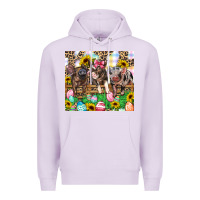 Lilac easter farm animals Happy Easter Day Premium Hoodie - CowGirlArtShop