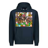 Navy easter farm animals Happy Easter Day Premium Hoodie - CowGirlArtShop
