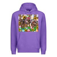 Purple easter farm animals Happy Easter Day Premium Hoodie - CowGirlArtShop
