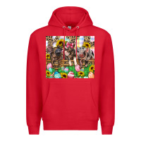 Red easter farm animals Happy Easter Day Premium Hoodie - CowGirlArtShop