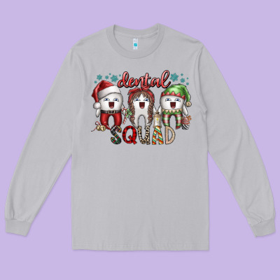 Dental Squad Long Sleeve Tee Designed By Sublimationcraftshop