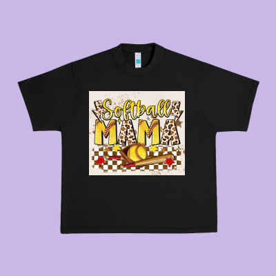 Softball Mom Urban Heavy Tee Designed By Jahusdesignshop