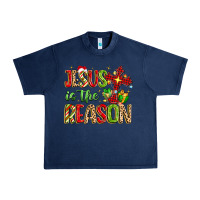 Navy jesus is the reason Urban Heavy Tee - MaliasSmallBusiness