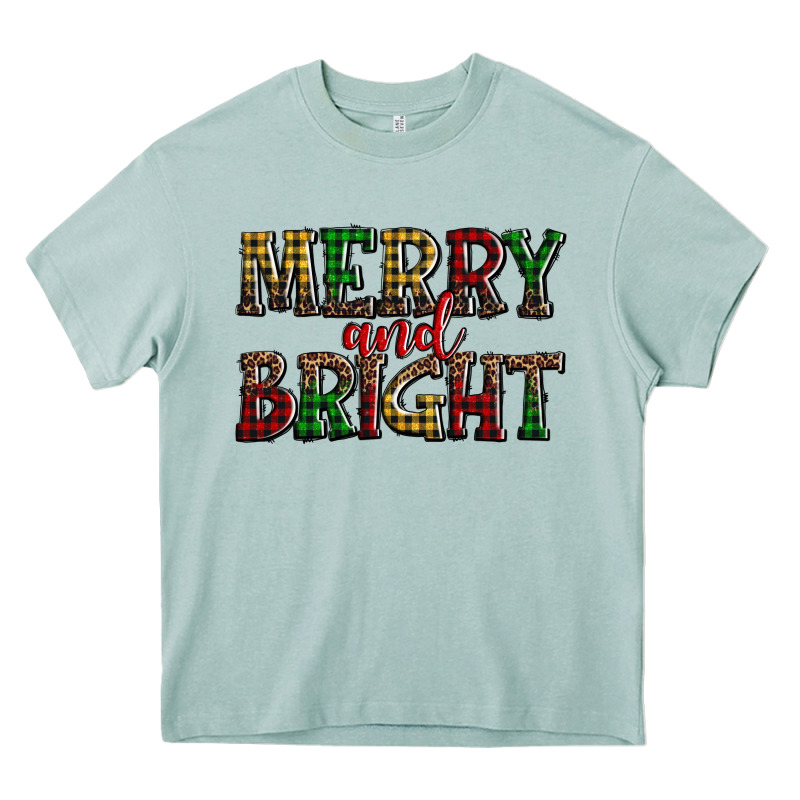 Merry And Bright Heavy Core Tee by AdoDesignShop | Teevron