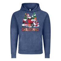 Vintage Denim pink merry christmas Vintage Hoodie - MaliasSmallBusiness