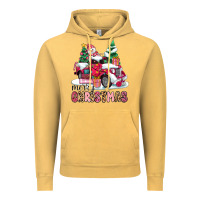 Vintage Mustard pink merry christmas Vintage Hoodie - MaliasSmallBusiness