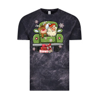 Cloud Black christmas santa and reindeer truck Vintage Tee - MaliasSmallBusiness