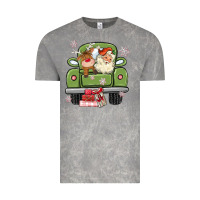 Cloud Rock christmas santa and reindeer truck Vintage Tee - MaliasSmallBusiness