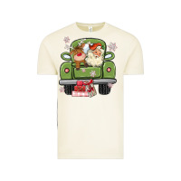 Vintage Arctic christmas santa and reindeer truck Vintage Tee - MaliasSmallBusiness