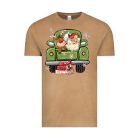 Vintage Camel christmas santa and reindeer truck Vintage Tee - MaliasSmallBusiness