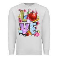 Dove Grey Easter love Teacher Premium Sweatshirt - OliviaCreatesArt