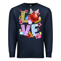 Navy Easter love Teacher Premium Sweatshirt - OliviaCreatesArt