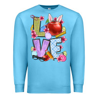 Ocean Blue Easter love Teacher Premium Sweatshirt - OliviaCreatesArt