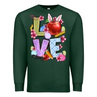 Sports Green Easter love Teacher Premium Sweatshirt - OliviaCreatesArt