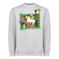 Heather Grey Unicorn Dabbing with Shamrock for St. Patricks Day Heavyweight Sweatshirt - Bettercallsaul