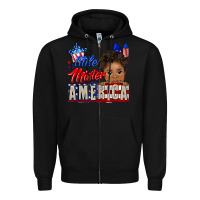 Black little mister america black boy Zipper Hoodie - CowGirlArtShop