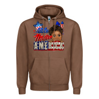 Chestnut little mister america black boy Zipper Hoodie - CowGirlArtShop