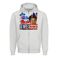 Little Mister America Black Boy Zipper Hoodie | Teevron