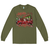 Army Green merrycamperchristmas Long Sleeve Tee - SublimationCraftShop