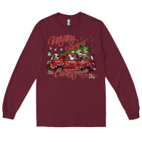 Burgundy merrycamperchristmas Long Sleeve Tee - SublimationCraftShop