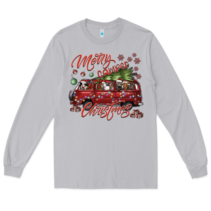 Merrycamperchristmas Long Sleeve Tee by SublimationCraftShop | Teevron