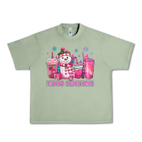 Oil Green merry christmas snowman coffee cups Urban Heavy Tee - MaliasSmallBusiness