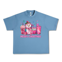 Pebble Blue merry christmas snowman coffee cups Urban Heavy Tee - MaliasSmallBusiness