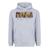 Heather Grey mama mardi gras Heavyweight Hoodie - OliviaCreatesArt