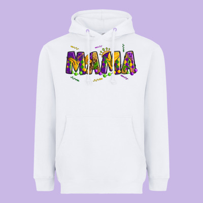 Mama Mardi Gras Heavyweight Hoodie Designed By Oliviacreatesart