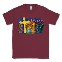 Burgundy True Story Holy Family Classic Tee - MaliasSmallBusiness