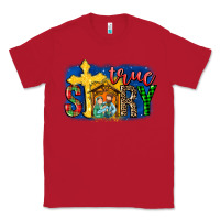 Red True Story Holy Family Classic Tee - MaliasSmallBusiness