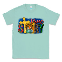 Seafoam True Story Holy Family Classic Tee - MaliasSmallBusiness
