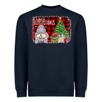 Navy I Want Hippopotamus For Christmas Heavyweight Sweatshirt - Bettercallsaul