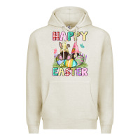 Oatmeal Heather Happy Easter gnomies Easter Day Premium Hoodie - CowGirlArtShop