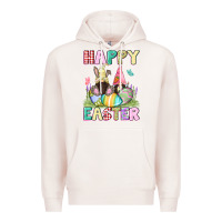 Pale Pink Happy Easter gnomies Easter Day Premium Hoodie - CowGirlArtShop