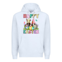 White Happy Easter gnomies Easter Day Premium Hoodie - CowGirlArtShop