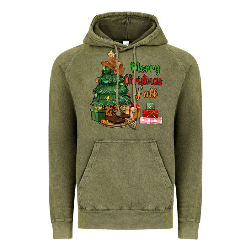 Merry Christmas Y'all Vintage Hoodie by MaliasSmallBusiness | Teevron