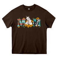 Chocolate Brown goat mom serape leopard cowhide goat family Heavy Core Tee - Artiststas