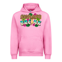 Fuchsia Pink Summer Break Urban Hoodie - CowhideDigitalArt