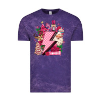 Cloud Purple pink christmas lightning bolt Vintage Tee - MaliasSmallBusiness