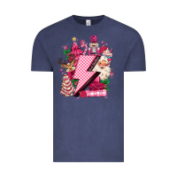 Vintage Denim pink christmas lightning bolt Vintage Tee - MaliasSmallBusiness