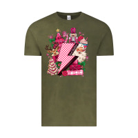 Vintage Olive pink christmas lightning bolt Vintage Tee - MaliasSmallBusiness