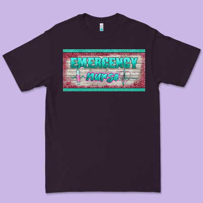 Western Emergency Nurse License Plate Template Premium Tee Designed By Barkaloodesign