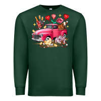 Valentine's Day Truck Farm Animals Premium Sweatshirt | Teevron