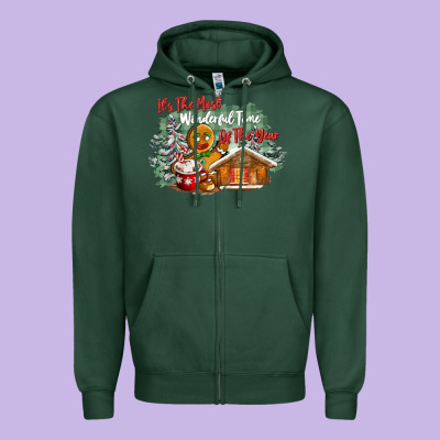 Its The Wonderful Time Of The Year Zipper Hoodie Designed By Cowgirlartshop