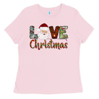 Bubblegum Pink love christmas Ladies Tee - AdoDesignShop