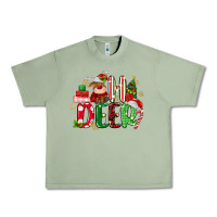 Oil Green oh deer reindeer Urban Heavy Tee - MaliasSmallBusiness