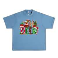 Pebble Blue oh deer reindeer Urban Heavy Tee - MaliasSmallBusiness